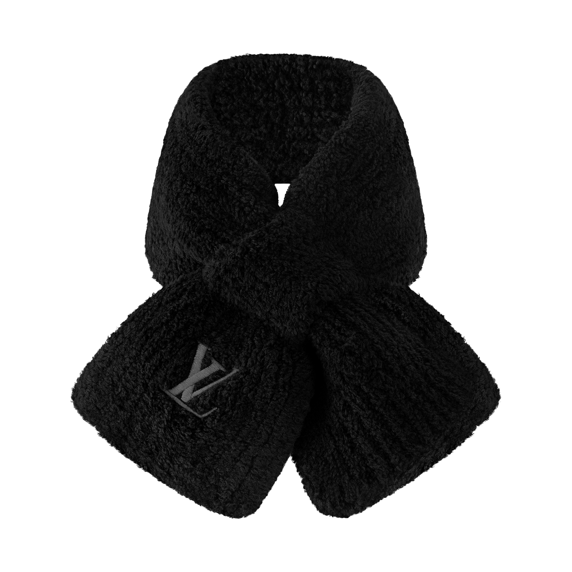Louis Vuitton ブラック マフラー Only LV Mini Comfy Scarf - Luxury S00 Black | LOUIS VUITTON
